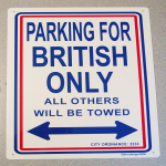 British Only Parking Sign: FLBO