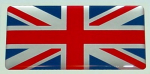 3\" X 1.5\" British Flag Domed Decal. 