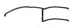 Thunderbird/Storm Extended Front Brake Line for Non ABS System: A9620018