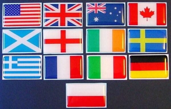 Small World Flags Domed Decals 1 1/8 in X 1 7/8 in. - Image 2