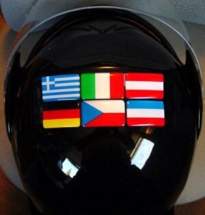 Small World Flags Domed Decals 1 1/8 in X 1 7/8 in.