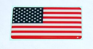 3" X 1.5" American Flag Domed Decals