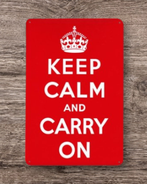 Keep Calm Carry On Sign: KCCO